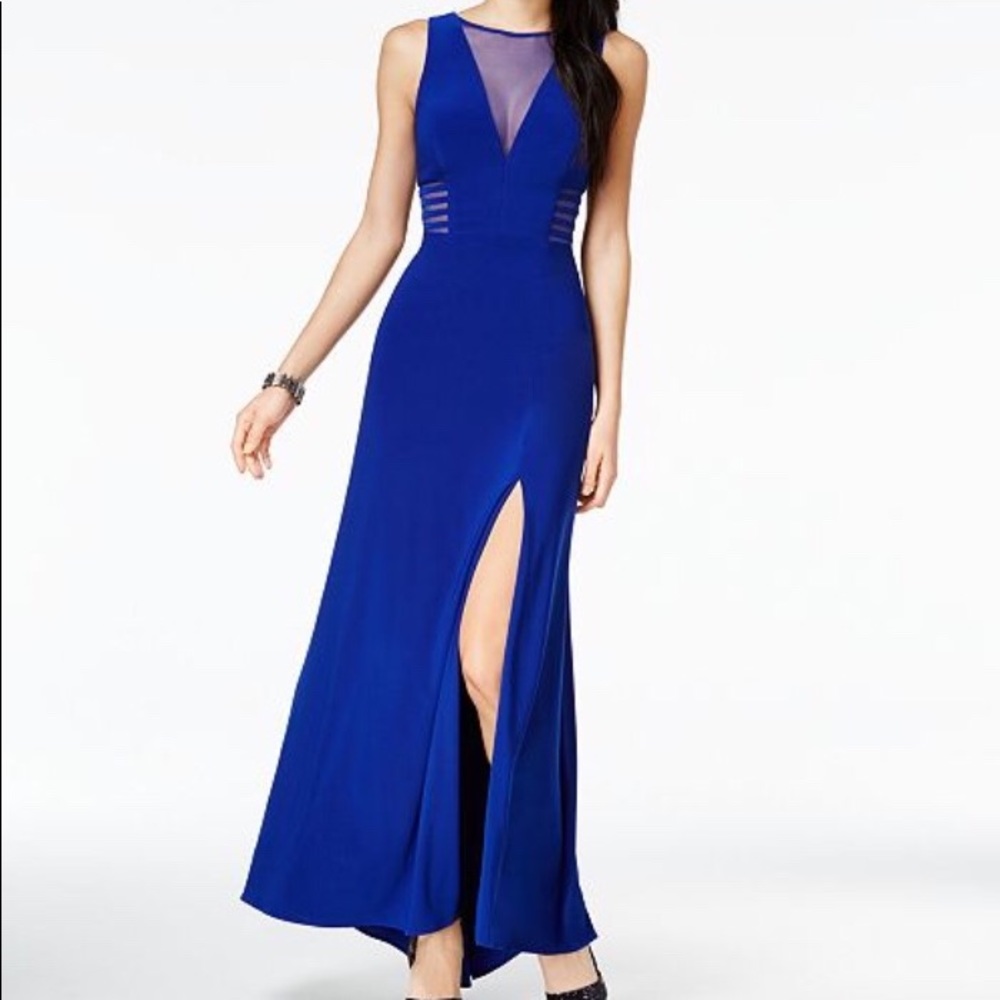 Front slit A-line dress